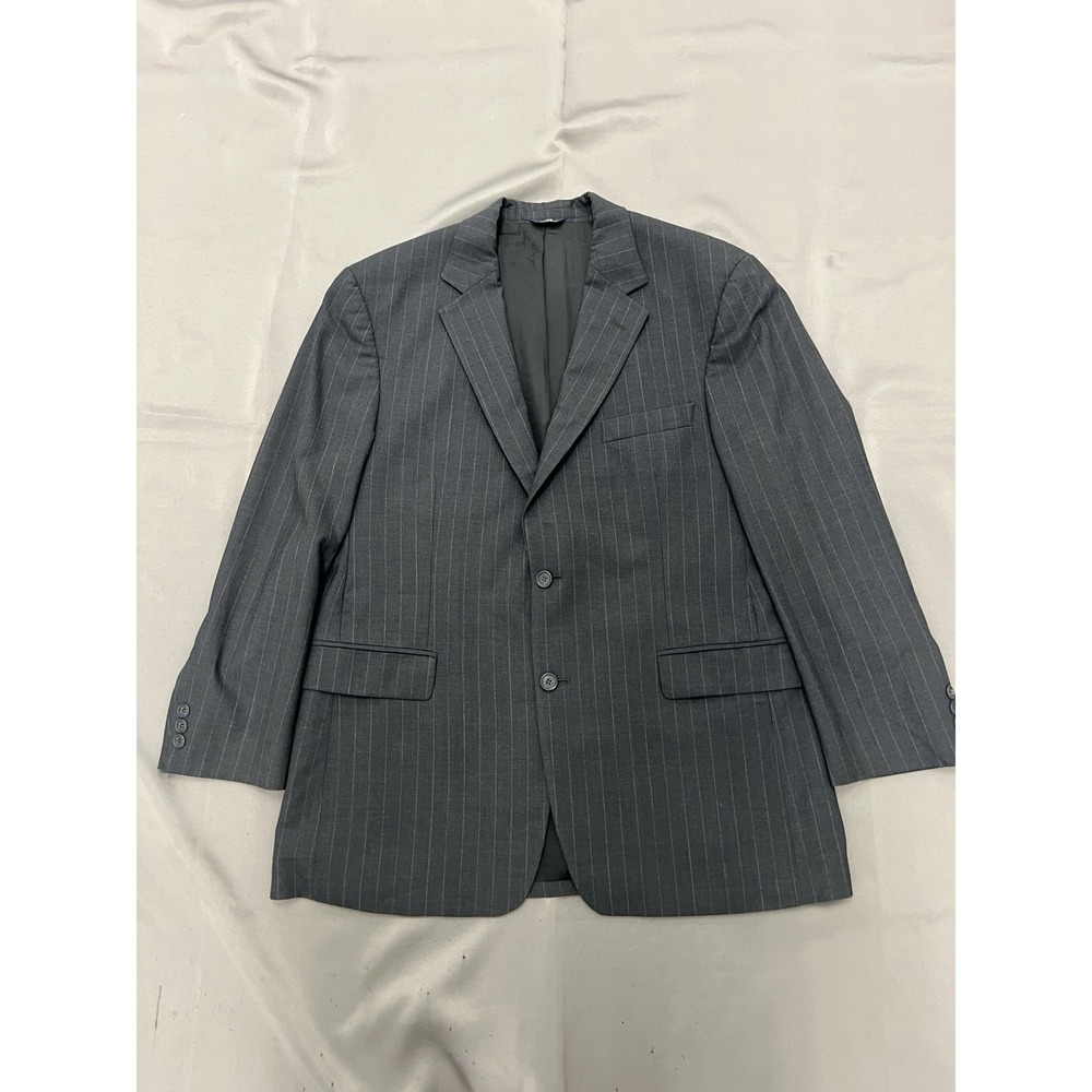Brooks Brothers 346 Men's 42R Dark Gray Pinstripe Stretch Wool Blazer Jacket